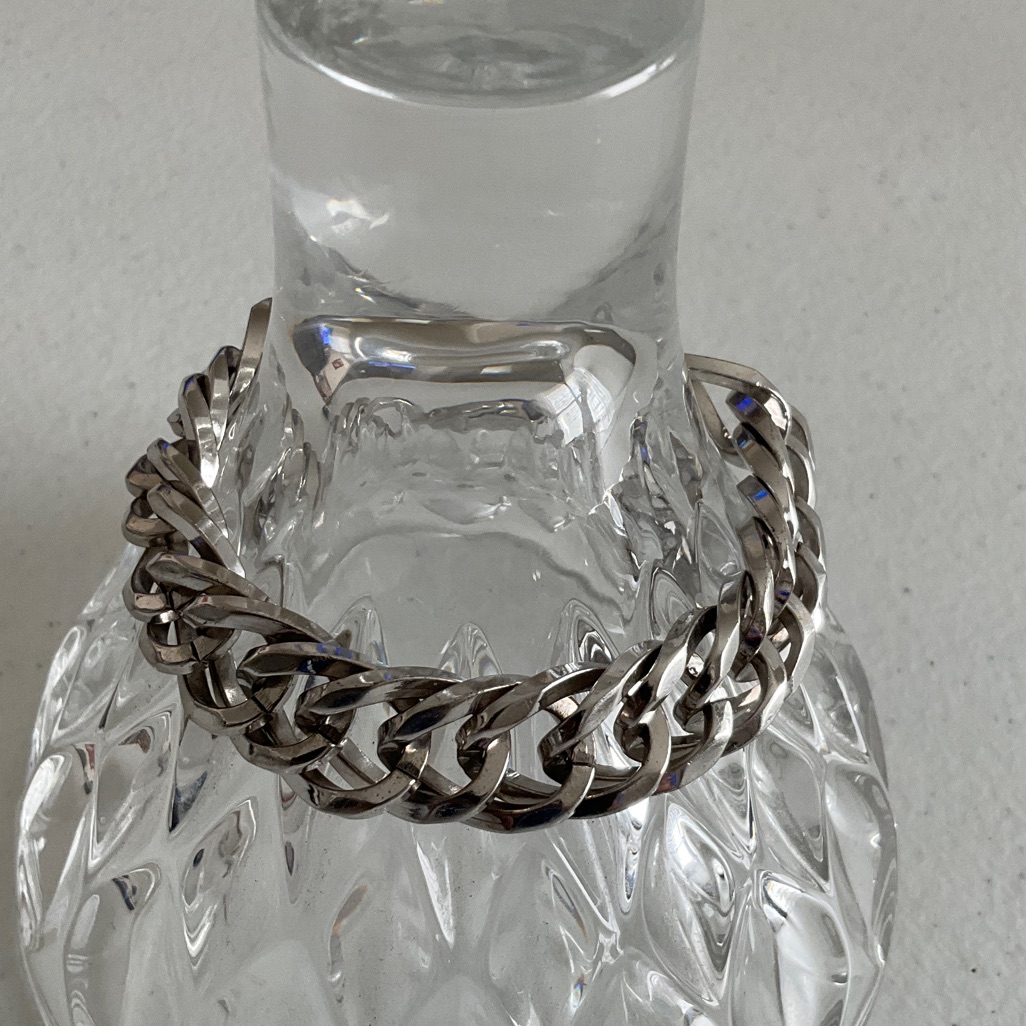 Sperry Unisex Chunky Silver Link Chain Bracelet